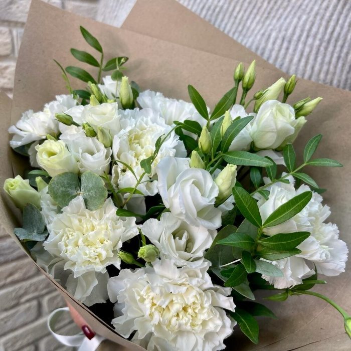 Букет «Гвоздика и эустома», фото 5